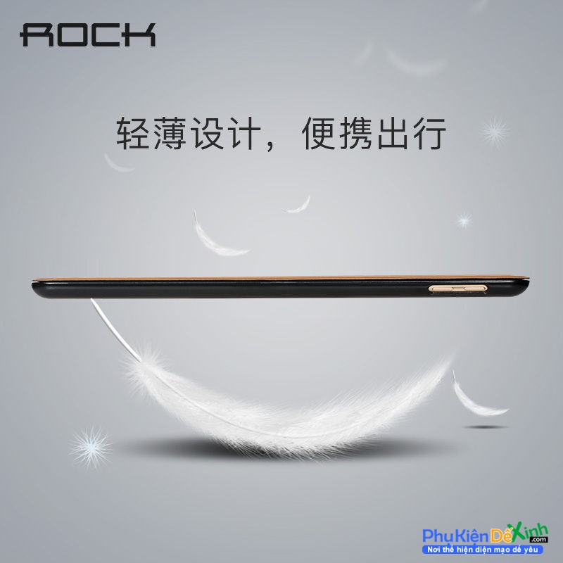 Bao Da iPad 9.7 2017 Hiệu Rock Uni được sản xuất và làm bằng chất liệu da công nghiệp cao cấp với chất liệu da mịn , chống thấm nước , chống bụi cũng khá tốt 